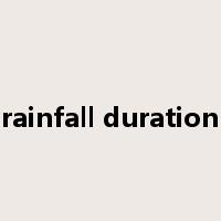 rainfall duration是什么意思