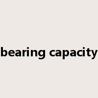 bearing capacity是什么意思