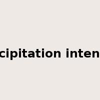 precipitation intensity是什么意思
