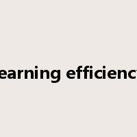 learning efficiency是什么意思