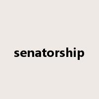 senatorship是什么意思