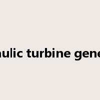 hydraulic turbine generator是什么意思