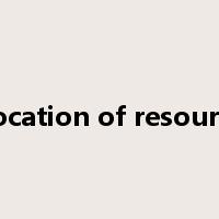 allocation of resources是什么意思
