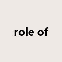 role of是什么意思