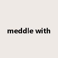 meddle with是什么意思