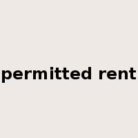 permitted rent是什么意思