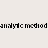 analytic method是什么意思