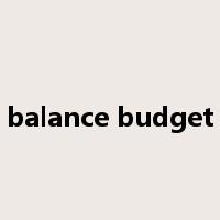 balance budget是什么意思