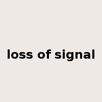 loss of signal是什么意思