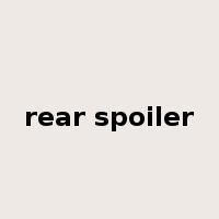 rear spoiler是什么意思