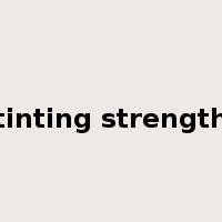 tinting strength是什么意思