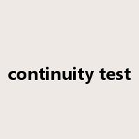continuity test是什么意思
