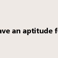 have an aptitude for是什么意思