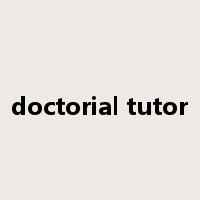 doctorial tutor是什么意思