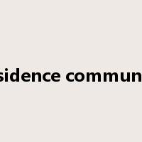 residence community是什么意思