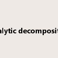 catalytic decomposition是什么意思