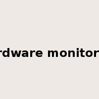 hardware monitoring是什么意思
