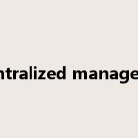 decentralized management是什么意思