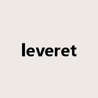 leveret是什么意思