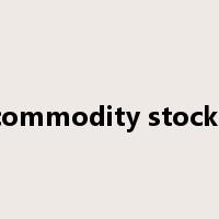 commodity stocks是什么意思