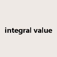 integral value是什么意思