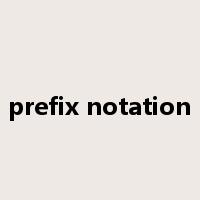 prefix notation是什么意思