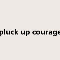 pluck up courage是什么意思