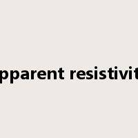 apparent resistivity是什么意思