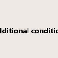 additional condition是什么意思
