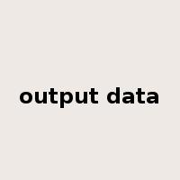 output data是什么意思