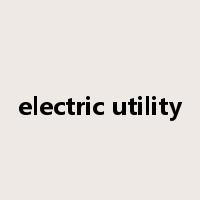 electric utility是什么意思