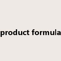product formula是什么意思