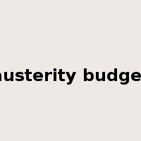 austerity budget是什么意思