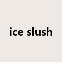 ice slush是什么意思