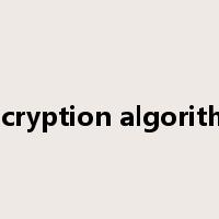 encryption algorithm是什么意思