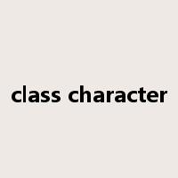 class character是什么意思