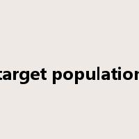 target population是什么意思