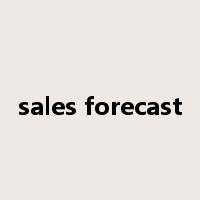 sales forecast是什么意思