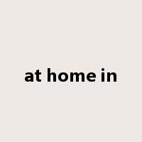at home in是什么意思