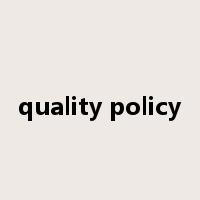 quality policy是什么意思