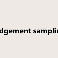 judgement sampling是什么意思
