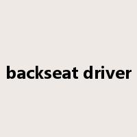 backseat driver是什么意思