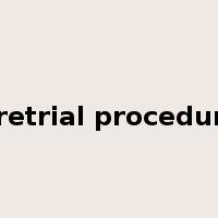 Pretrial procedure是什么意思