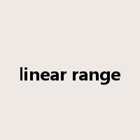 linear range是什么意思