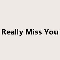 Really Miss You是什么意思