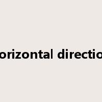 horizontal direction是什么意思