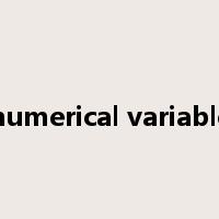 numerical variable是什么意思