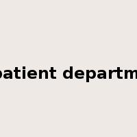 in-patient department是什么意思