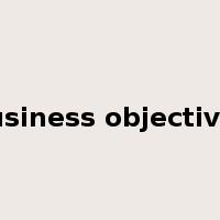 business objectives是什么意思