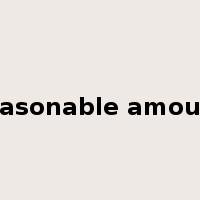 reasonable amount是什么意思